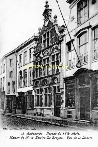 ancienne carte postale de Audenarde Maison de Mr le Notaire De Bruyne - rue de la liberté