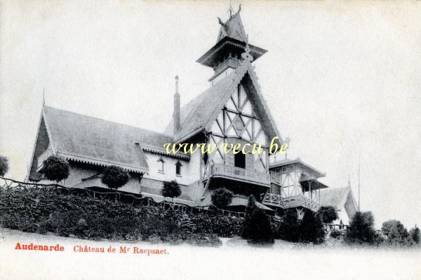 postkaart van Oudenaarde Kasteel van de Heer Raepsaet