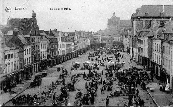 postkaart van Leuven Oude Markt