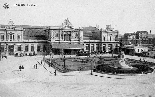 postkaart van Leuven Het Station