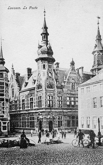 ancienne carte postale de Louvain La Poste