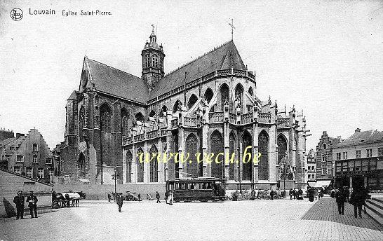 ancienne carte postale de Louvain Eglise Saint-Pierre