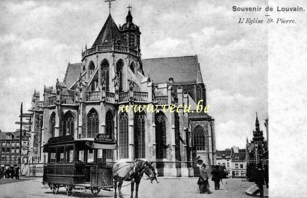 ancienne carte postale de Louvain L'église Saint-Pierre