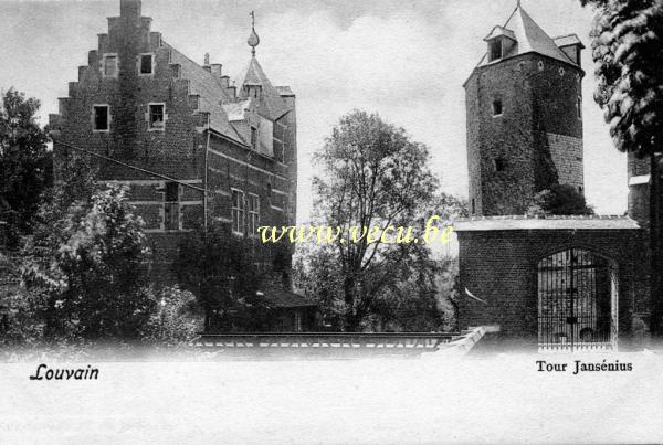 ancienne carte postale de Louvain Tour Jansénius