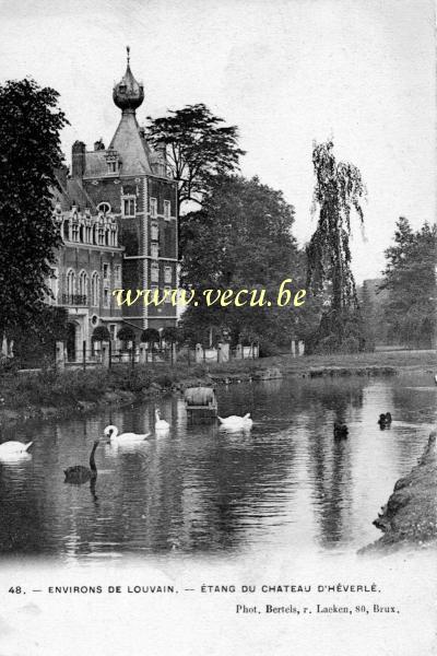 ancienne carte postale de Heverlee Etang du Château d'Heverlee