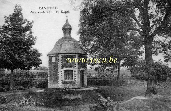 ancienne carte postale de Ransberg La célèbre Chapelle
