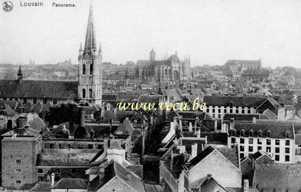 ancienne carte postale de Louvain Panorama