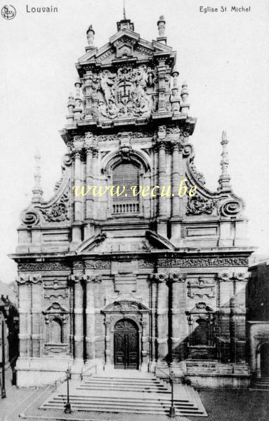ancienne carte postale de Louvain Eglise Saint Michel
