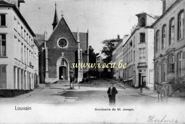 ancienne carte postale de Louvain Sanctuaire de Saint Joseph