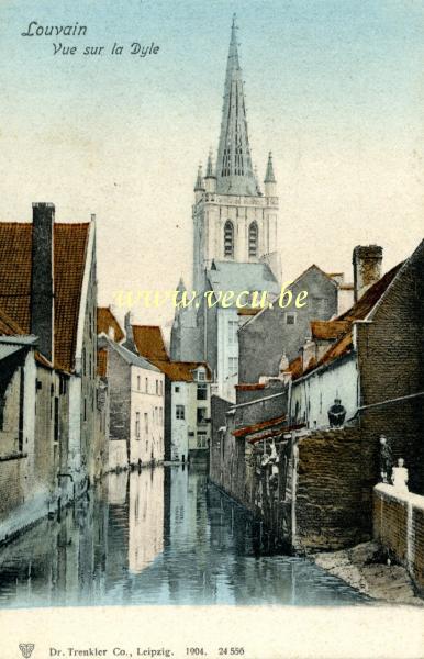 ancienne carte postale de Louvain Vue sur la Dyle