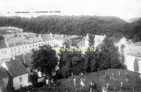 ancienne carte postale de Tervueren Panorama du parc