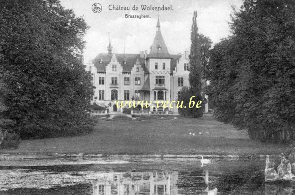 ancienne carte postale de Brussegem Château de Wolvendael
