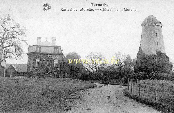 ancienne carte postale de Ternat Château de la Morette