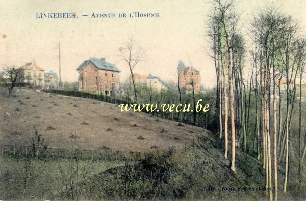 ancienne carte postale de Linkebeek Avenue de l'hospice