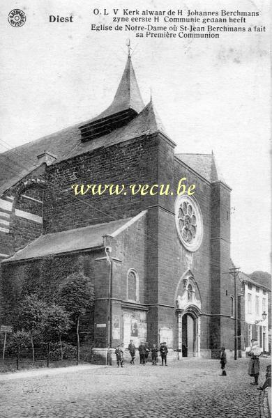 ancienne carte postale de Diest Eglise de Notre-Dame