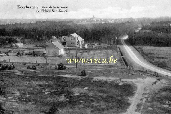 postkaart van Keerbergen Vue de la terrasse de l'Hotel Sans-Souci