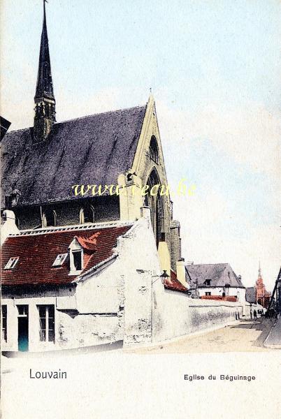 ancienne carte postale de Louvain Eglise du béguinage
