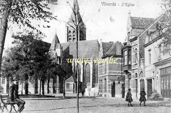 ancienne carte postale de Vilvorde L'église