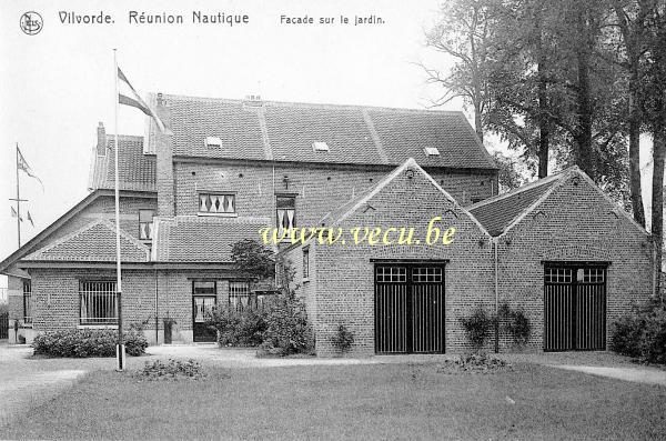ancienne carte postale de Vilvorde Réunion nautique - Borght - Façade sur le jardin