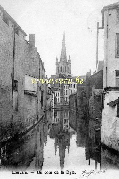 ancienne carte postale de Louvain Un coin de la Dyle