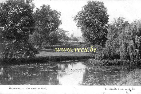 ancienne carte postale de Tervueren Vue dans le Parc.