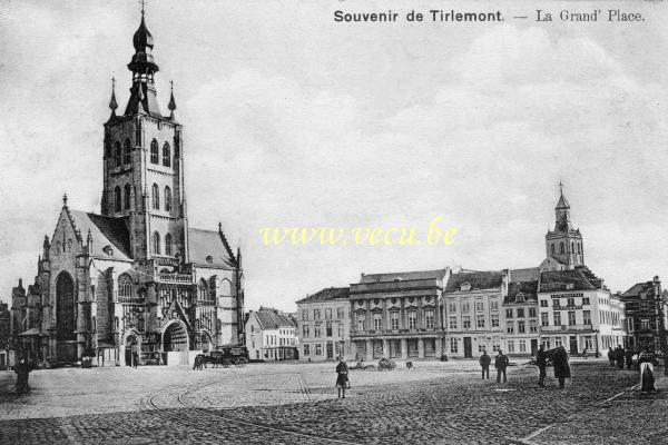 ancienne carte postale de Tirlemont La Grand'Place