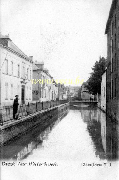 ancienne carte postale de Diest Rue Wederbroek