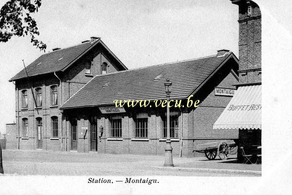 postkaart van Scherpenheuvel Station
