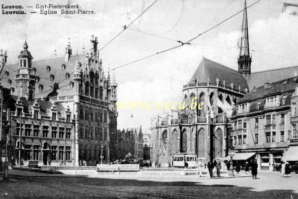 ancienne carte postale de Louvain Eglise Saint-Pierre