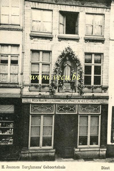 ancienne carte postale de Diest Maison natale de Jean Berchmans