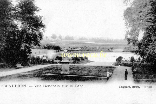 ancienne carte postale de Tervueren Vue générale sur le parc