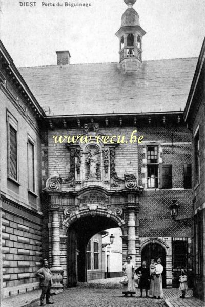 ancienne carte postale de Diest Porte du Béguinage
