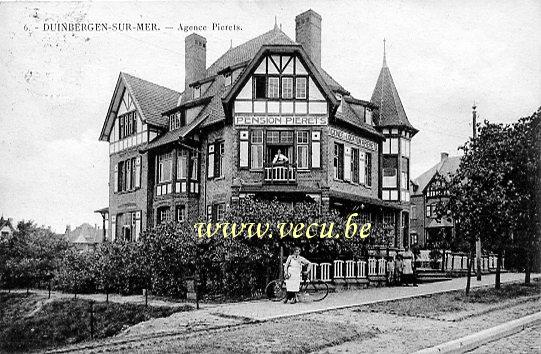 ancienne carte postale de Duinbergen Agence et Pension Pierets