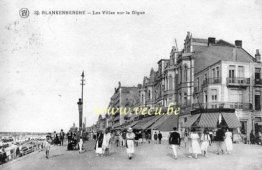 postkaart van Blankenberge Les Villas sur la digue