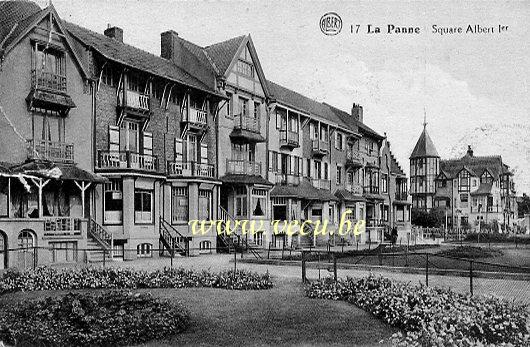 ancienne carte postale de La Panne Square Albert Ier