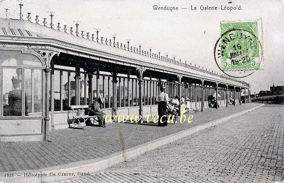 ancienne carte postale de Wenduyne La galerie Léopold