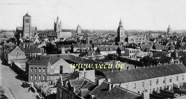 ancienne carte postale de Ypres Panorama