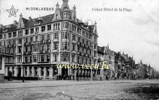 ancienne carte postale de Middelkerke Grand Hôtel de la plage