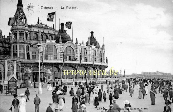 ancienne carte postale de Ostende Le kursaal