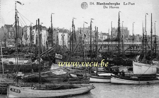 ancienne carte postale de Blankenberge Le port