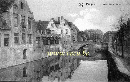 ancienne carte postale de Bruges Quai des Marbriers