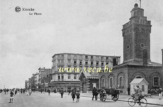 ancienne carte postale de Knokke le Phare
