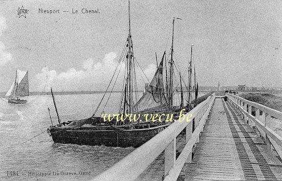 ancienne carte postale de Nieuport Le Chenal
