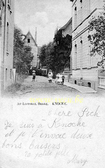 ancienne carte postale de Knokke Au Littoral Belge