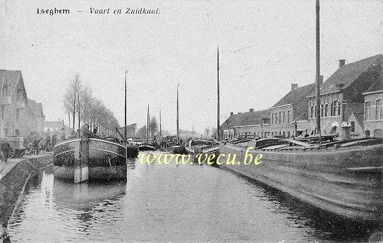 ancienne carte postale de Izegem Iseghem - Vaart en Zuidkaai