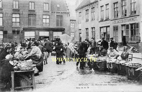 postkaart van Brugge Vismarkt