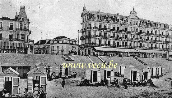 ancienne carte postale de Blankenberge Grand Hôtel de l'Océan - Villa Chrysanthème