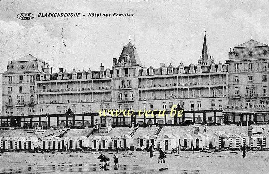 ancienne carte postale de Blankenberge Hôtel des Familles