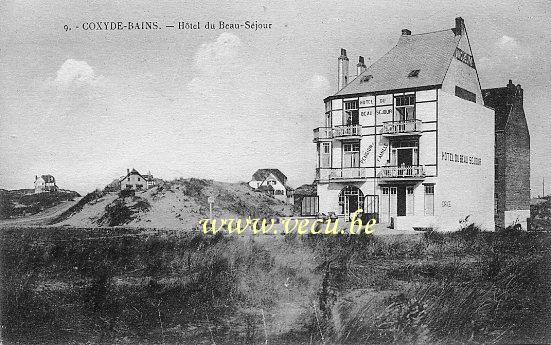 ancienne carte postale de Coxyde Hôtel du Beau-Séjour