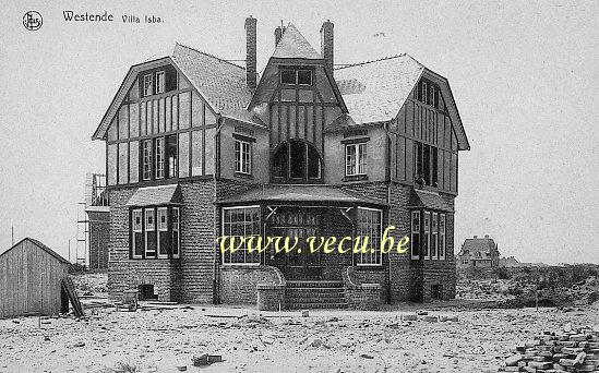 ancienne carte postale de Westende Villa Isba